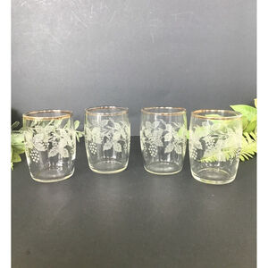 Vintage Juice Glasses 5 ounce set of 4